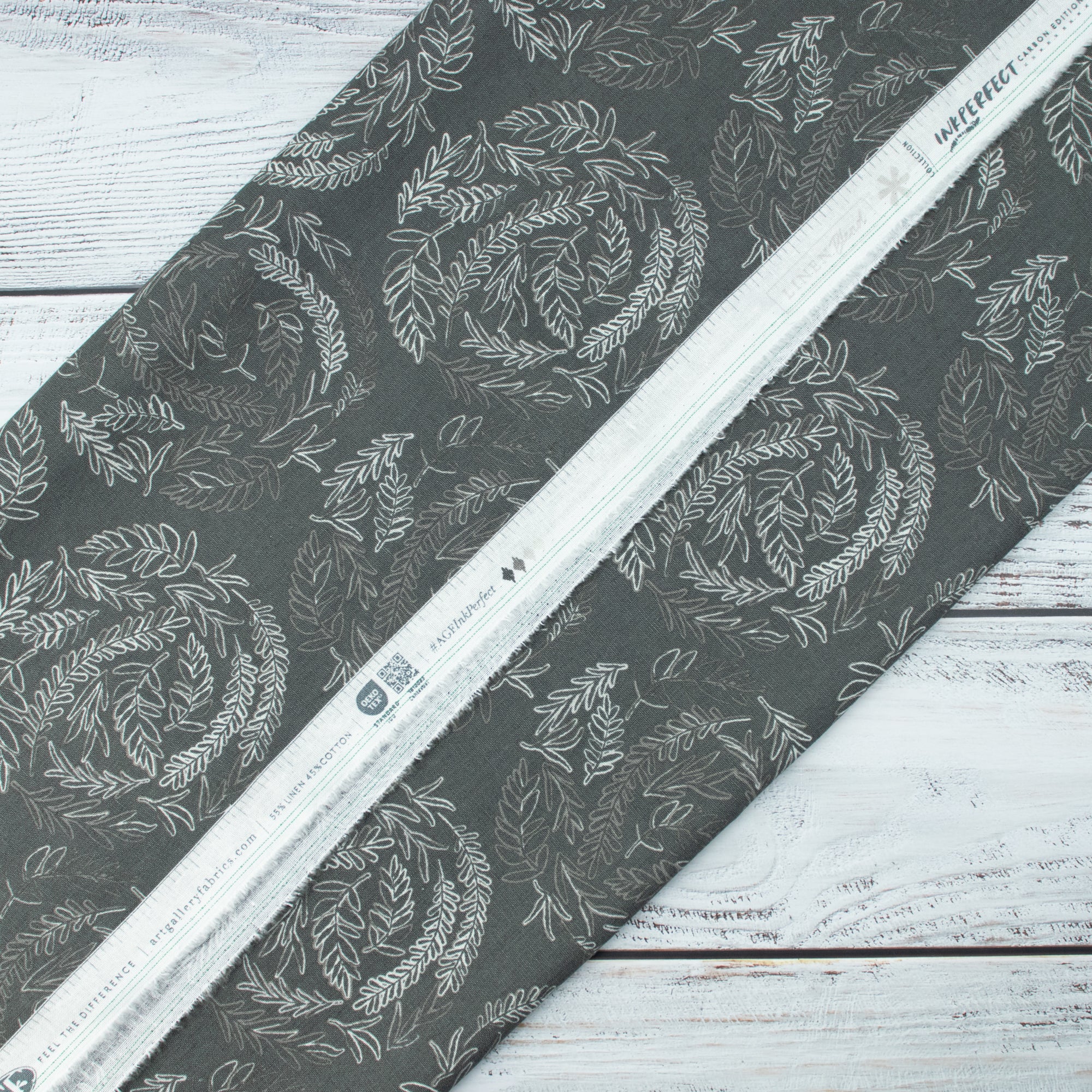 Art Gallery Fabrics - Inkperfect Carbon Edition - Fernlike Impressions
