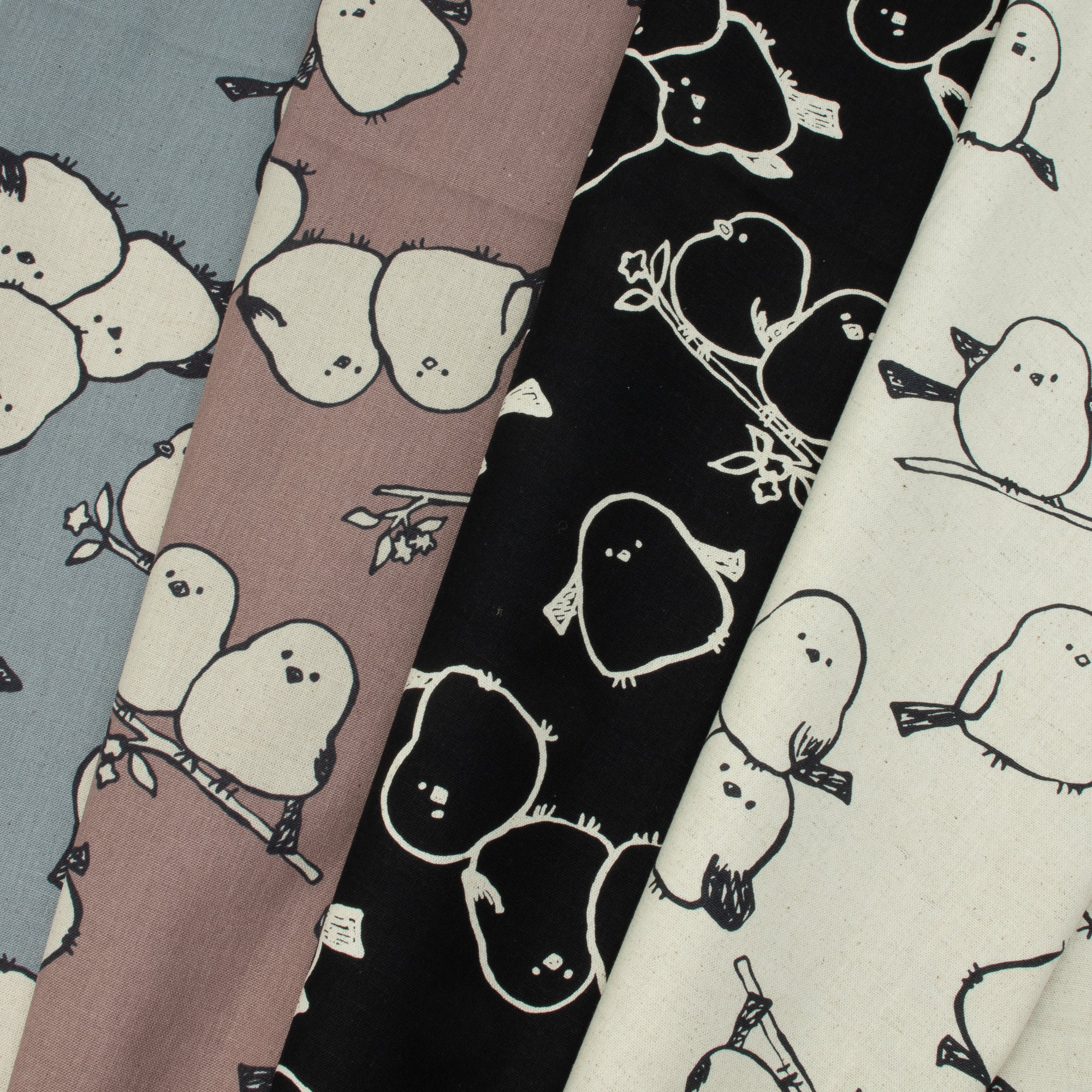 Simply Animal Birds Canvas – Graublau - Kokka