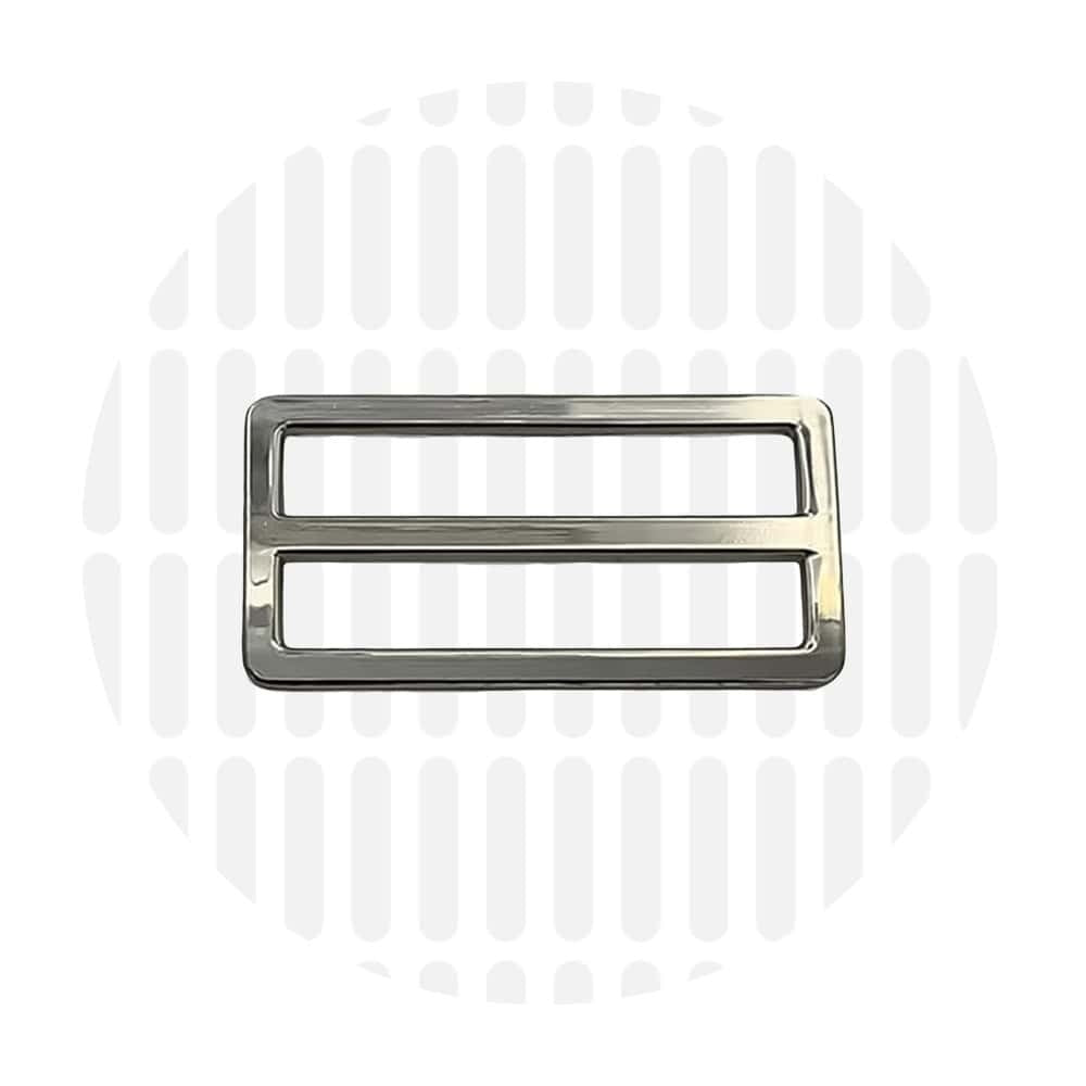 Sleek Leiterschnalle (Strap Slider) 50 mm – ZipperZoo, Varianten Antique Brass / Nickel
