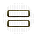 Sleek Sleek Rectangular Ring 50 mm – ZipperZoo, Doppelpack, Varianten Antique Brass / Nickel
