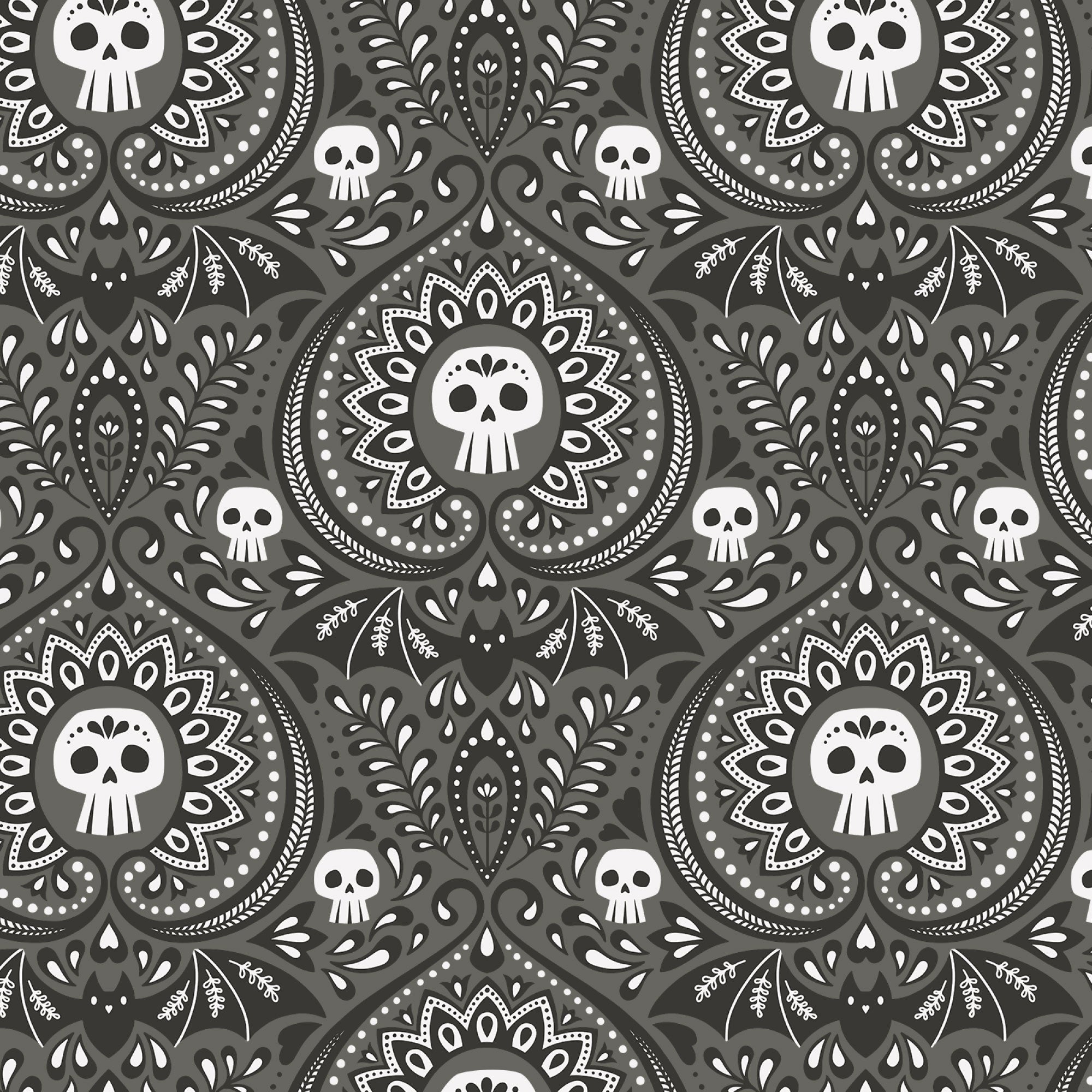Cloud 9 Fabrics - Gothic Whimsy - Gothic Paisley