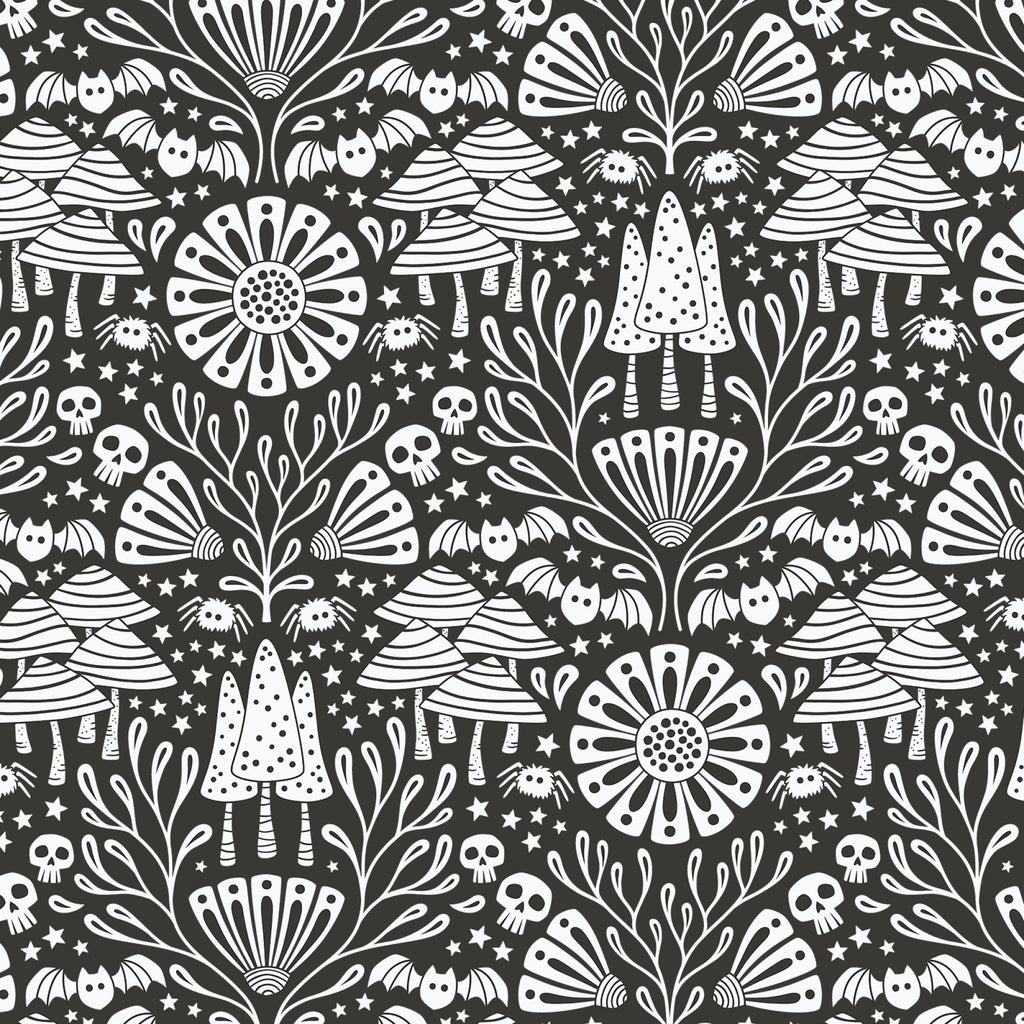 Cloud 9 Fabrics - Gothic Whimsy - Gothic Forest | Black