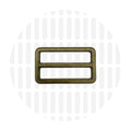 Sleek Leiterschnalle (Strap Slider) 38 mm – ZipperZoo, Varianten Antique Brass / Nickel