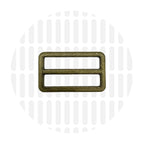 Sleek Leiterschnalle (Strap Slider) 38 mm – ZipperZoo, Varianten Antique Brass / Nickel