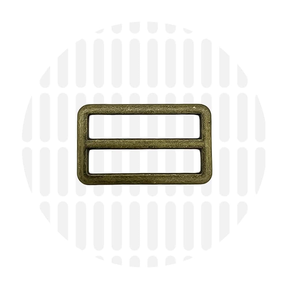 Sleek Leiterschnalle (Strap Slider) 38 mm – ZipperZoo, Varianten Antique Brass / Nickel