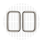 Basic Rectangular Ring 32 mm – ZipperZoo, Doppelpack, Varianten Antique Brass / Nickel