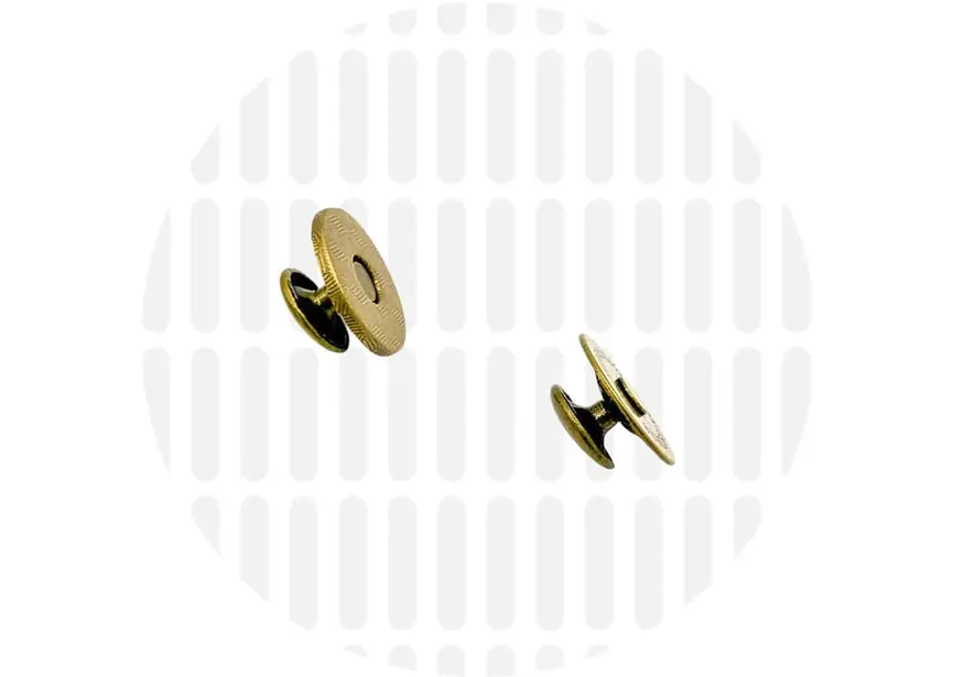 Magnetverschluss mit Nieten – sicher & stilvoll für Taschen (Nickel/Bronze)