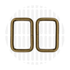 Basic Rectangular Ring 32 mm – ZipperZoo, Doppelpack, Varianten Antique Brass / Nickel