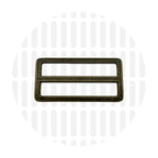 Sleek Leiterschnalle (Strap Slider) 50 mm – ZipperZoo, Varianten Antique Brass / Nickel