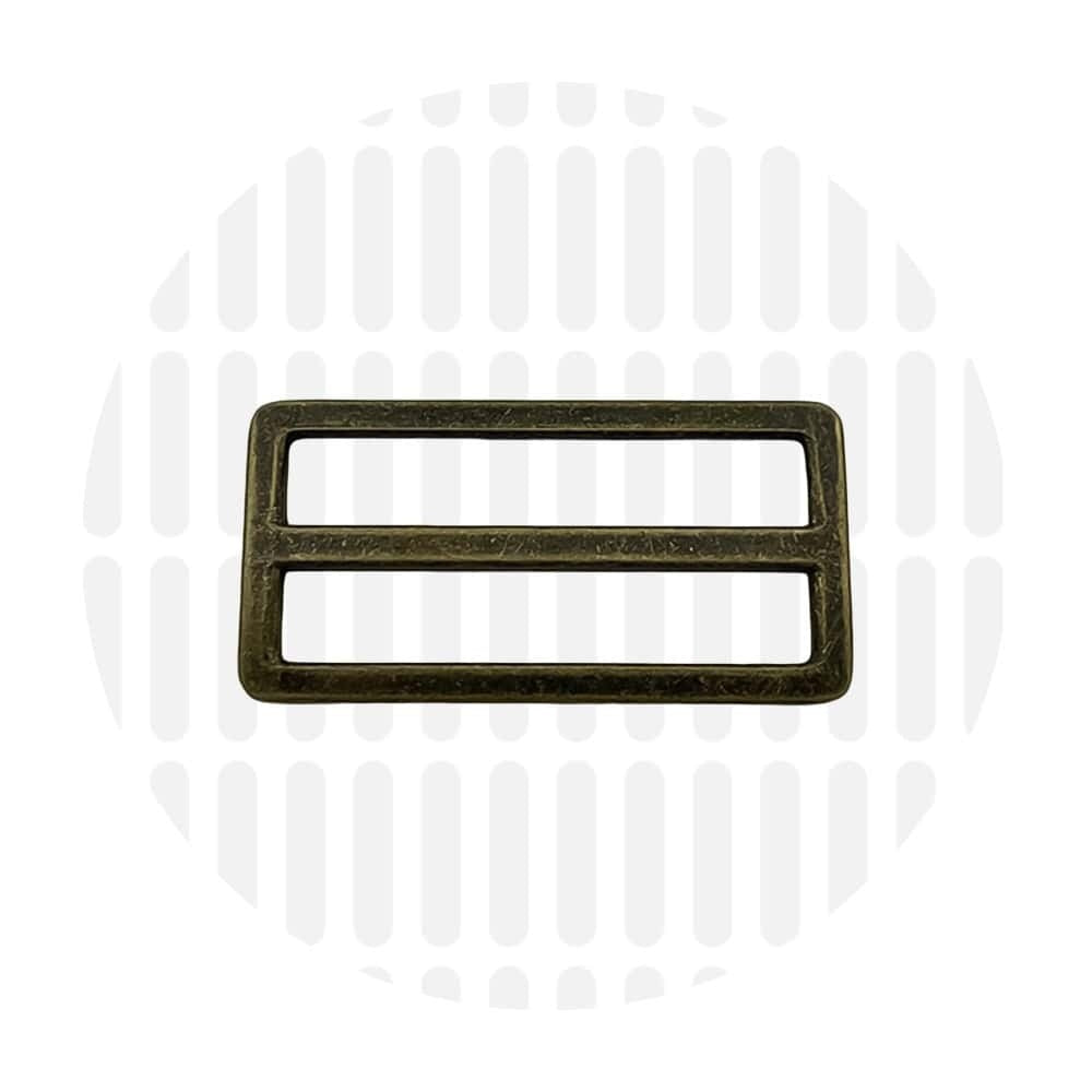 Sleek Leiterschnalle (Strap Slider) 50 mm – ZipperZoo, Varianten Antique Brass / Nickel