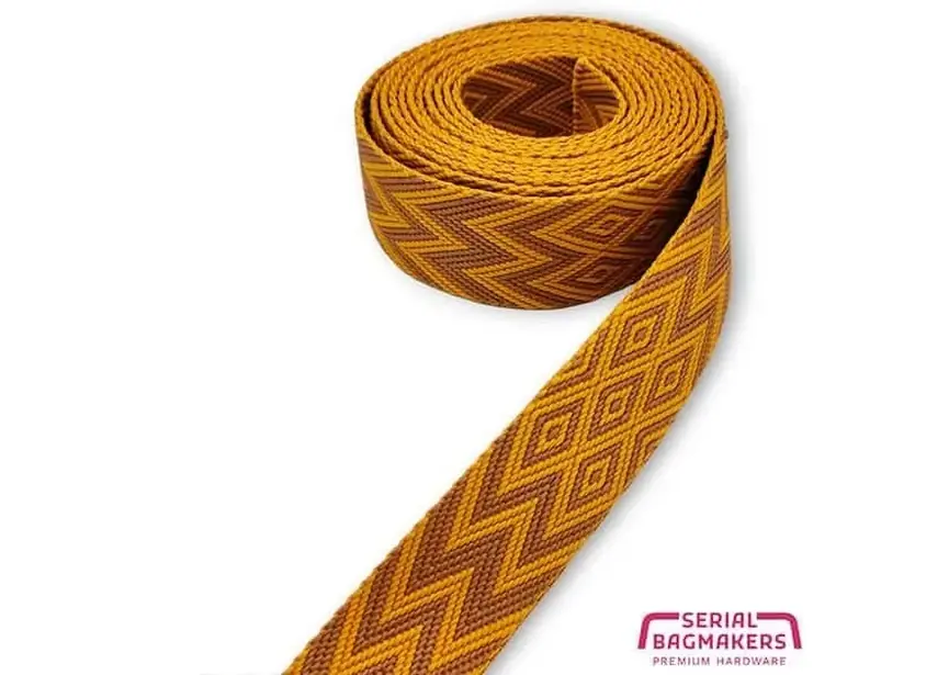 Gurtband Jacquard Pumpkin Spice 38 mm – hochwertig & dekorativ