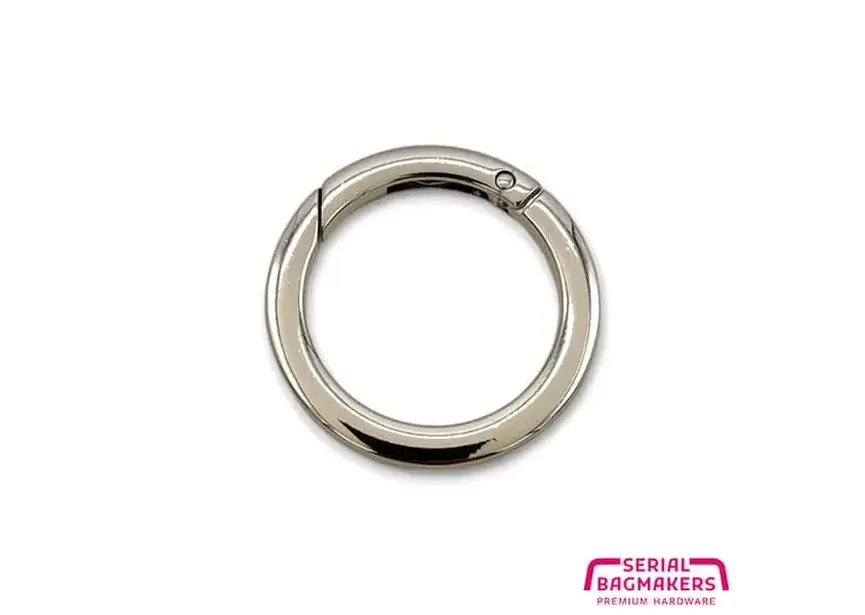 Ring mit Federöffnung 32 mm – flexibel & praktisch für Taschen (Nickel)