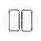 Basic Rectangular Ring 38 mm – ZipperZoo, Doppelpack, Varianten Antique Brass / Nickel