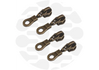 Spiralreißverschluss-Schieber Donut #S5 – rund & modern für Taschen (Nickel/Bronze)