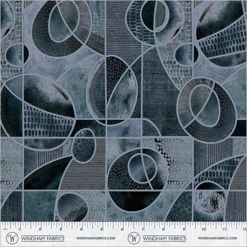 Windham Fabrics - Flora & Form - Orbit ( Indigo Blue) - Essoldo Design