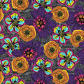 Windham Fabrics – Flower Fields Charcoal aus der Serie Winding Road von Natalie Barnes