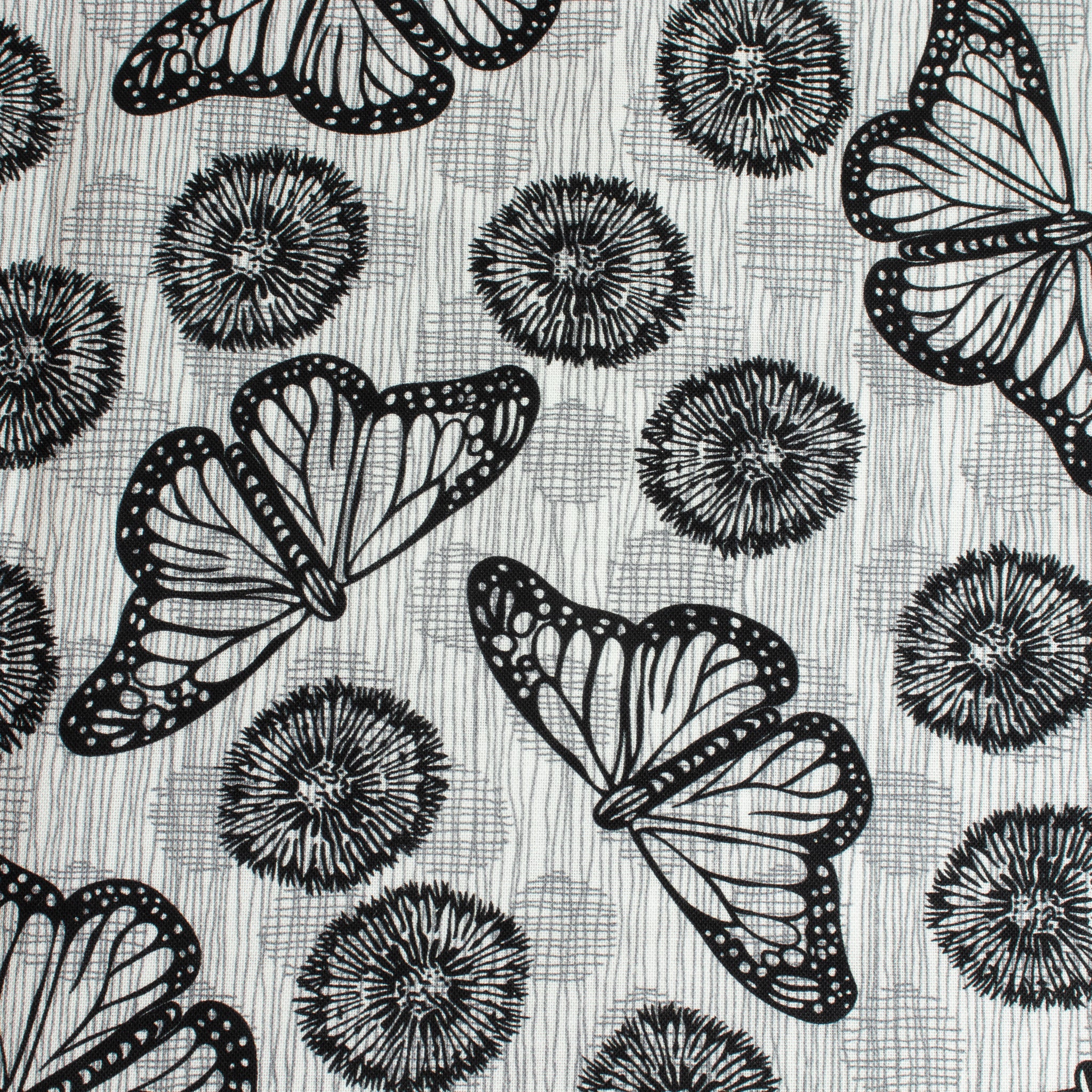 Windham Fabrics – Flight White/Black aus der Serie Winding Road von Natalie Barnes