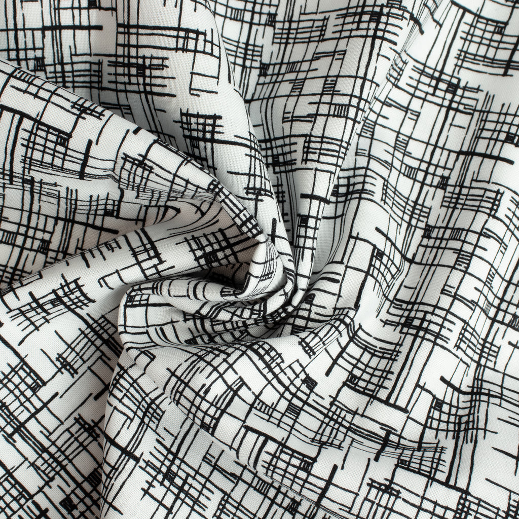 Windham Fabrics – Map White/Black aus der Serie Winding Road von Natalie Barnes - Sabinzi - Aus Stoffliebe wird Lieblingsstück