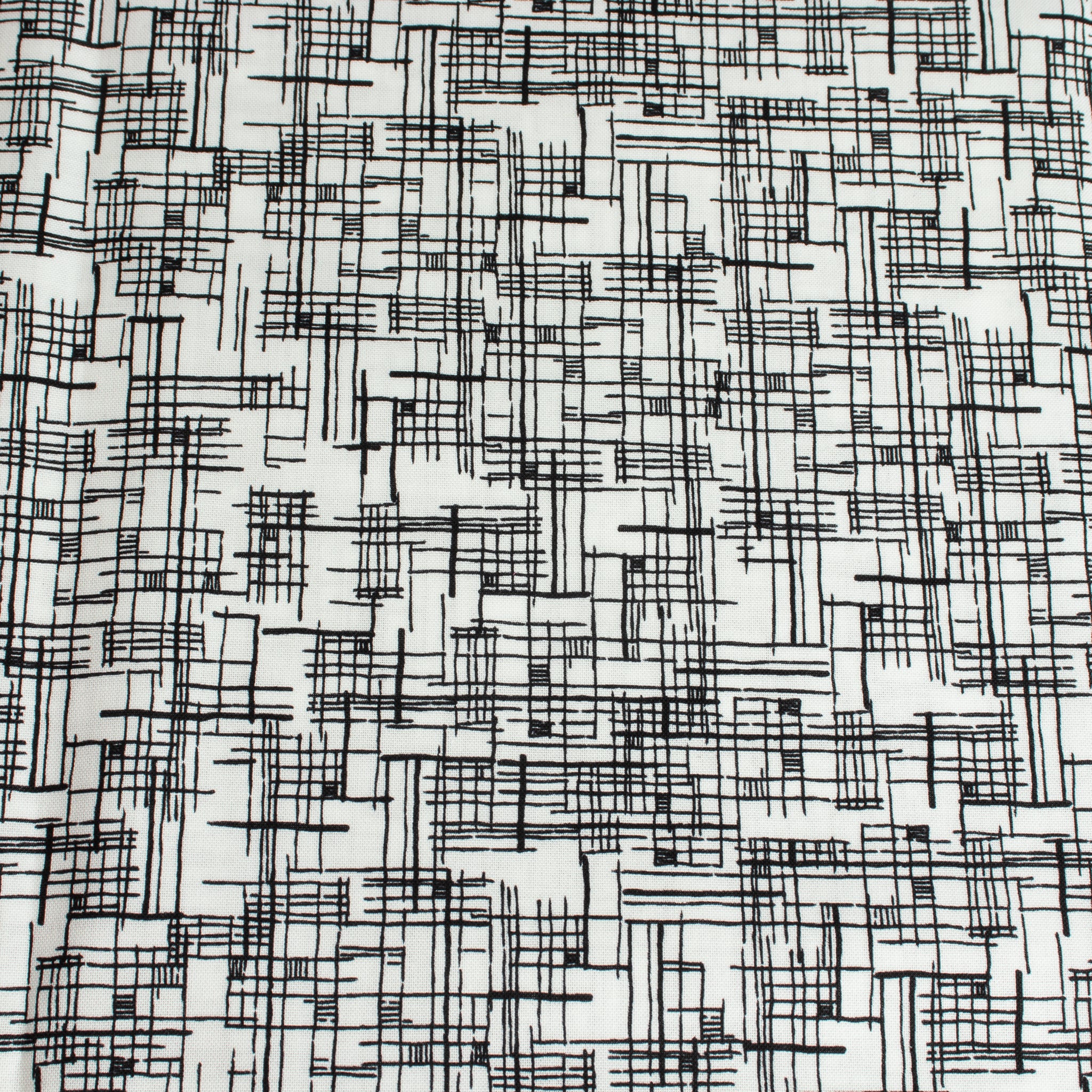 Windham Fabrics – Map White/Black aus der Serie Winding Road von Natalie Barnes