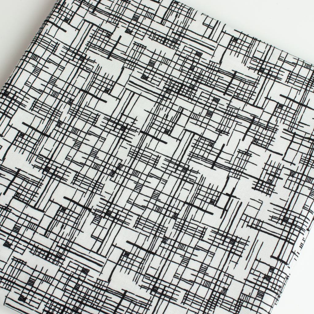 Windham Fabrics – Map White/Black aus der Serie Winding Road von Natalie Barnes - Sabinzi - Aus Stoffliebe wird Lieblingsstück