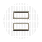 Sleek Rectangular Ring 32 mm – ZipperZoo, Doppelpack, Varianten Antique Brass / Nickel