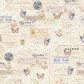 Blank Quilting - Parisian Snippets – Labels & Butterflies (Ecru)