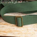 Bananentasche aus Heavy Canvas – Halbmondtasche in Mustard, Mulberry & Green Khaki