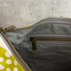 Bohara Bag M aus echino Heavy Canvas „Crop Lime“ – handgenähte Schultertasche mit Reißverschluss