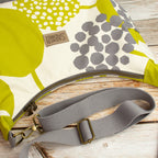Bohara Bag M aus echino Heavy Canvas „Crop Lime“ – handgenähte Schultertasche