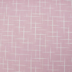 Dekostoff Rosa mit weißem Linienmuster – 100 % Polyester, ca. 140 cm breit
