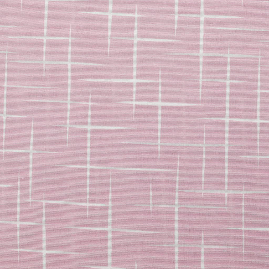 Dekostoff Rosa mit weißem Linienmuster – 100 % Polyester, ca. 140 cm breit