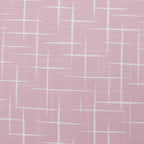 Dekostoff Rosa mit weißem Linienmuster – 100 % Polyester, ca. 140 cm breit