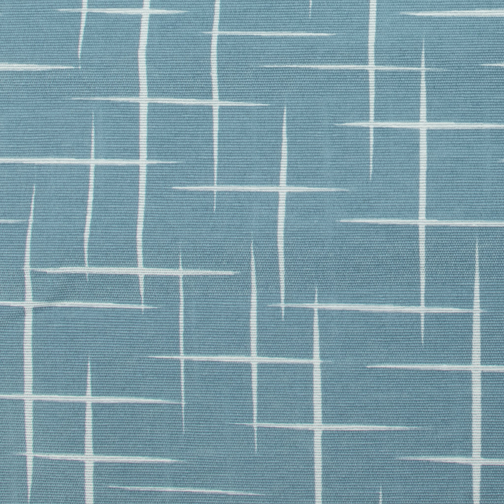 Dekostoff Hellblau mit weißem Linienmuster