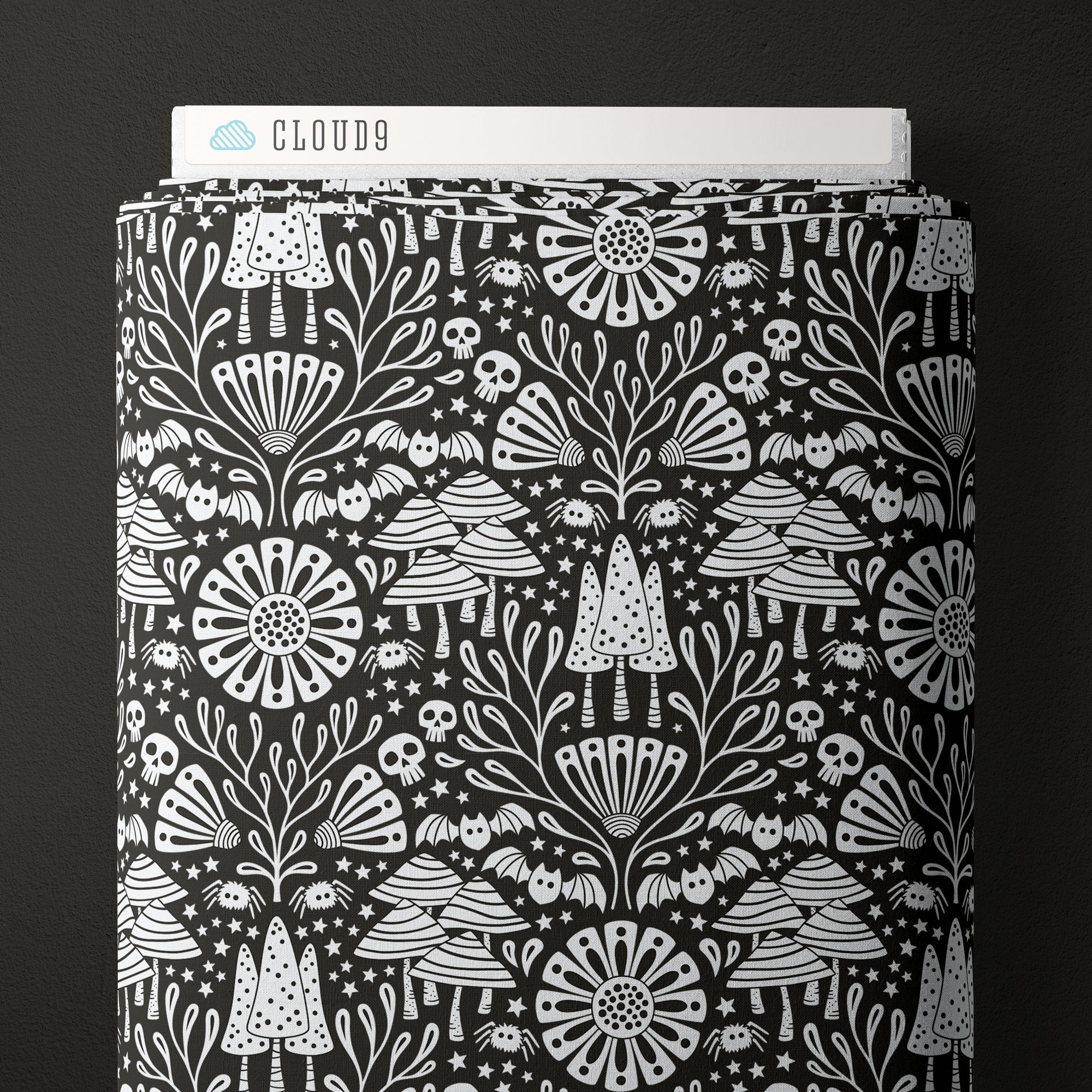 Cloud 9 Fabrics - Gothic Whimsy - Gothic Forest | Black