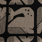 By the Seaside 2 Canvas Grumpy Whale Black Unbleached – Cotton + Steel x Loes van Oosten - Sabinzi - Aus Stoffliebe wird Lieblingsstück