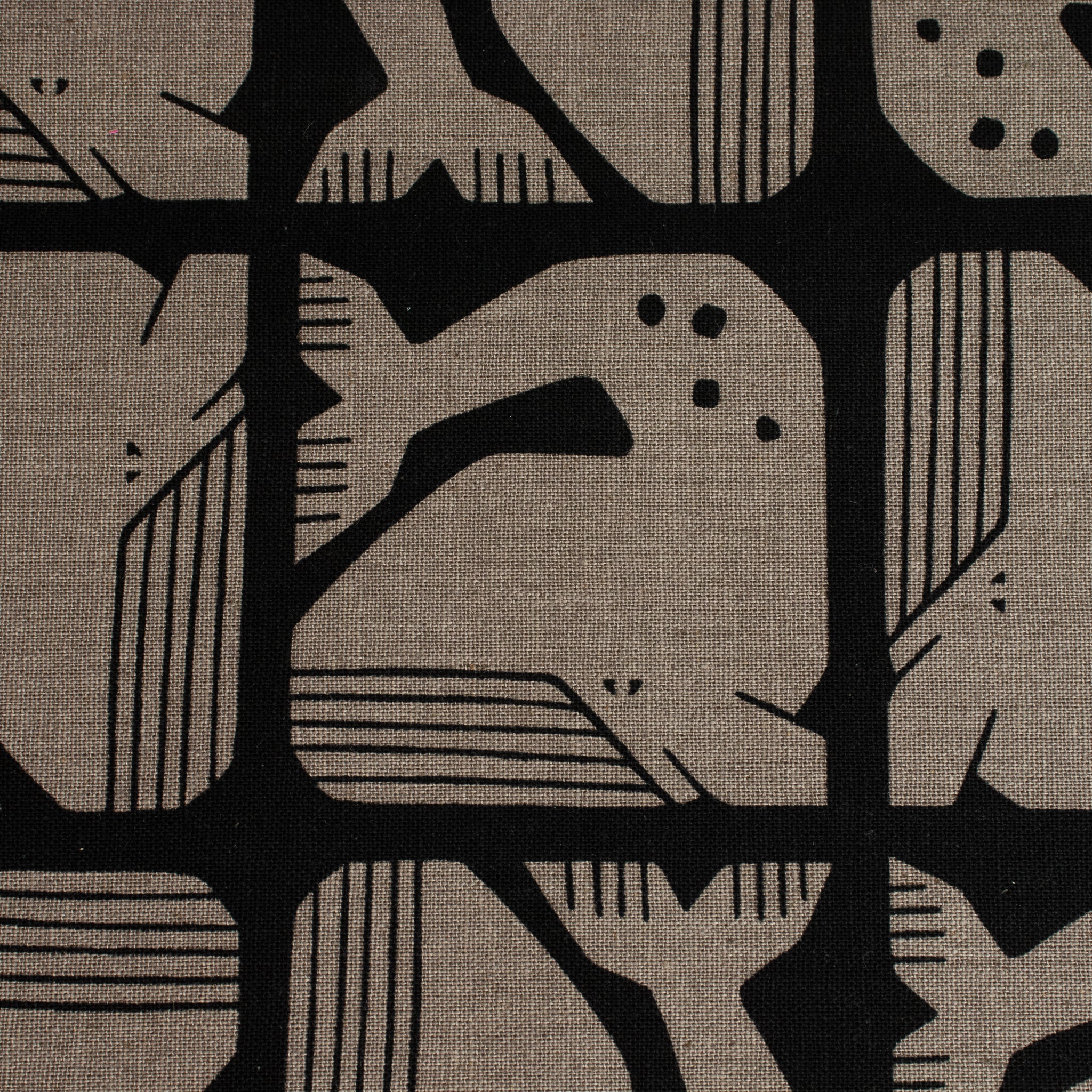 By the Seaside 2 Canvas Grumpy Whale Black Unbleached – Cotton + Steel x Loes van Oosten - Sabinzi - Aus Stoffliebe wird Lieblingsstück