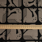 By the Seaside 2 Canvas Grumpy Whale Black Unbleached – Cotton + Steel x Loes van Oosten - Sabinzi - Aus Stoffliebe wird Lieblingsstück