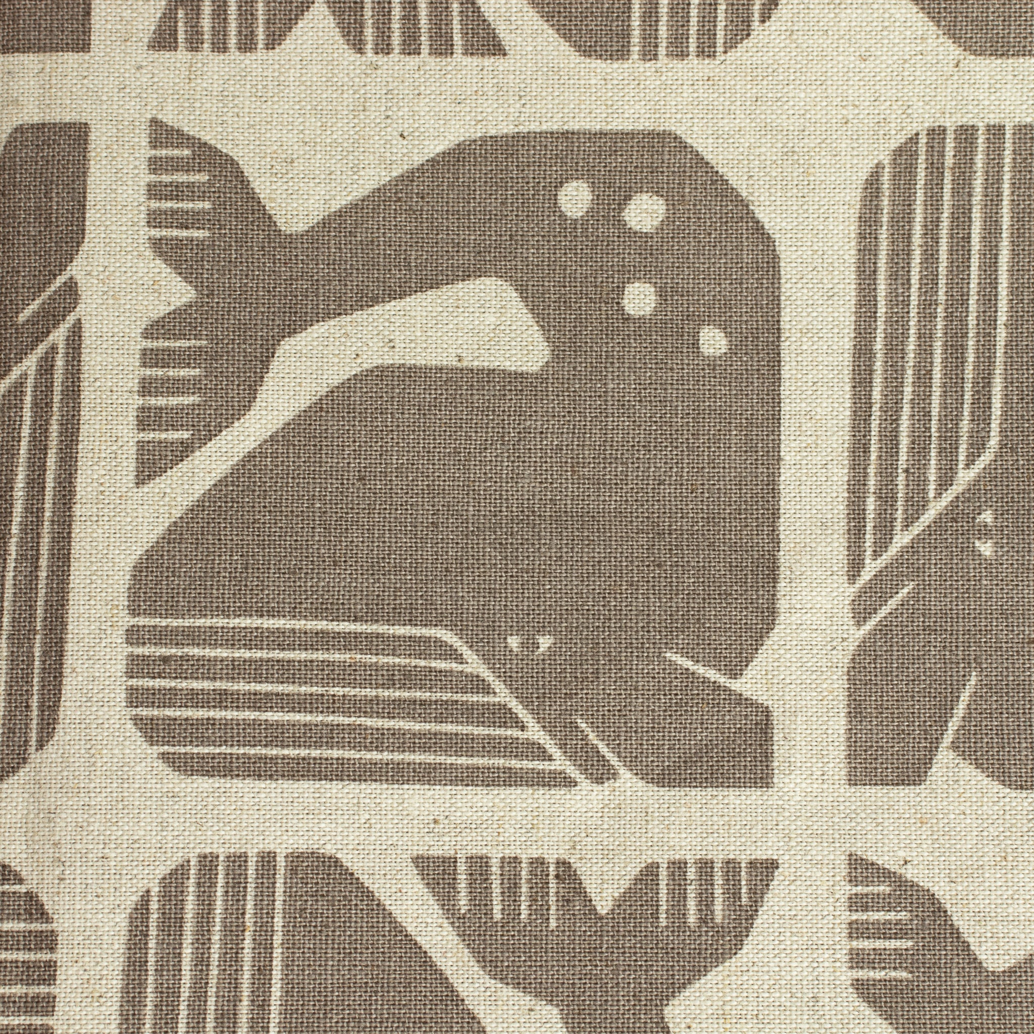 By the Seaside 2 Canvas Grumpy Whale Dark Grey unbleached – Cotton + Steel x Loes van Oosten