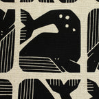 By the Seaside 2 Canvas „Grumpy Whale Night Sky Unbleached“ – Cotton + Steel x Loes van Oosten - Sabinzi - Aus Stoffliebe wird Lieblingsstück