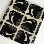 By the Seaside 2 Canvas „Grumpy Whale Night Sky Unbleached“ – Cotton + Steel x Loes van Oosten - Sabinzi - Aus Stoffliebe wird Lieblingsstück