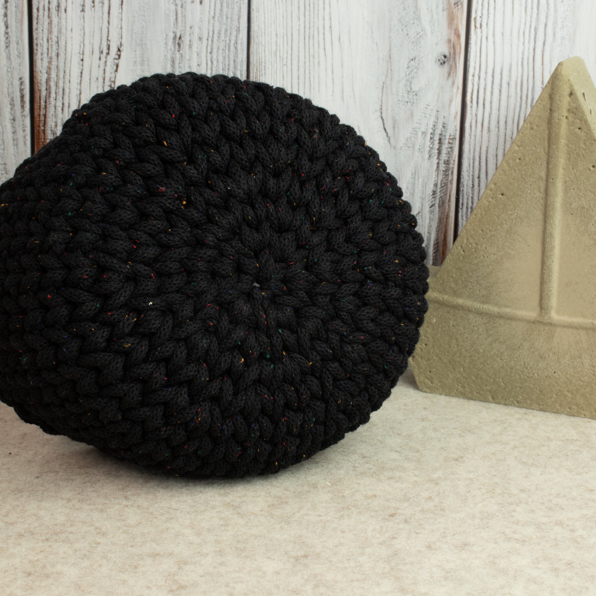 Häkelkorb „Strickstil“ Midnight Dust – Ø ca. 20,5 cm