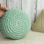 Häkelkorb „Strickstil“ Aloe – Ø ca. 20 cm - Sabinzi - Aus Stoffliebe wird Lieblingsstück