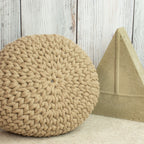Häkelkorb „Strickstil“ Sand – Ø ca. 20 cm - Sabinzi - Aus Stoffliebe wird Lieblingsstück