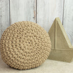 Häkelkorb „Strickstil“ Sand – Ø ca. 18 cm - Sabinzi - Aus Stoffliebe wird Lieblingsstück