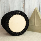 Häkelkorb mit Holzboden „Midnight Dust“ – Strickstil ca. 17 cm - Sabinzi - Aus Stoffliebe wird Lieblingsstück