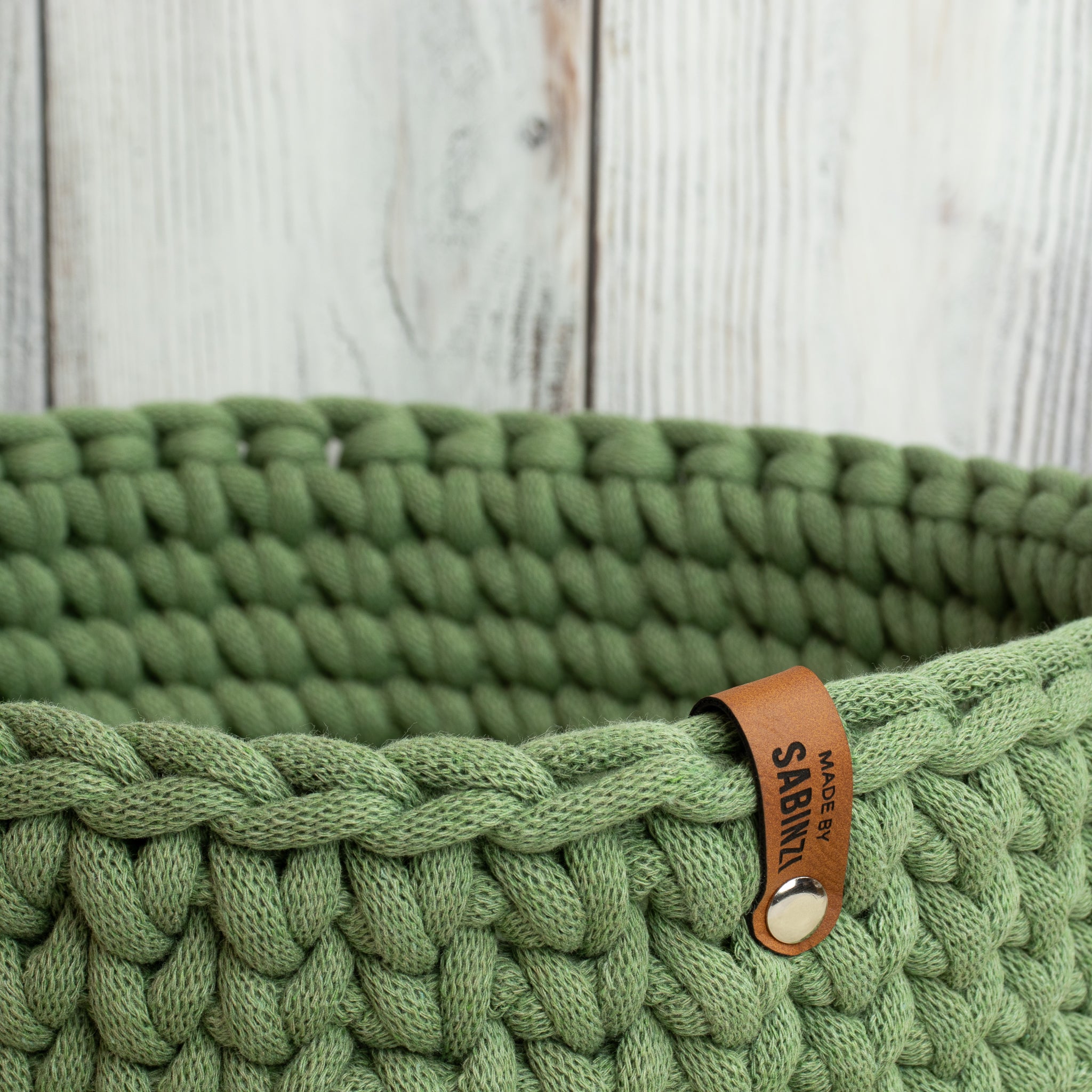 Großer Häkelkorb „Eukalyptus“ im Strickstil – Handmade Aufbewahrungskorb ca. 31 cmGroßer Häkelkorb „Sand“ im Strickstil – Handmade Aufbewahrungskorb ca. 31 cm (Kopie)