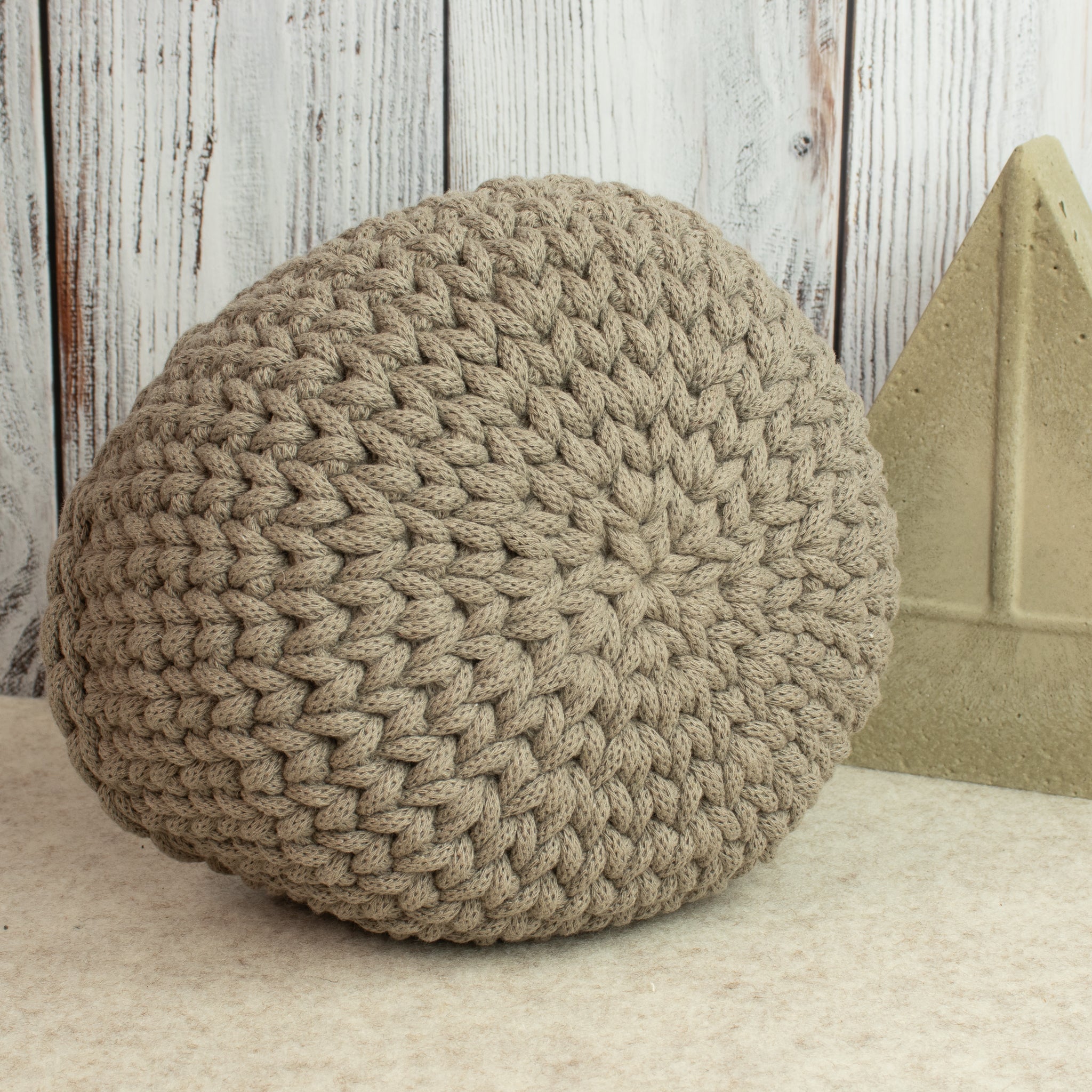 Häkelkorb „Strickstil“ Coffee – Ø ca. 20 cm