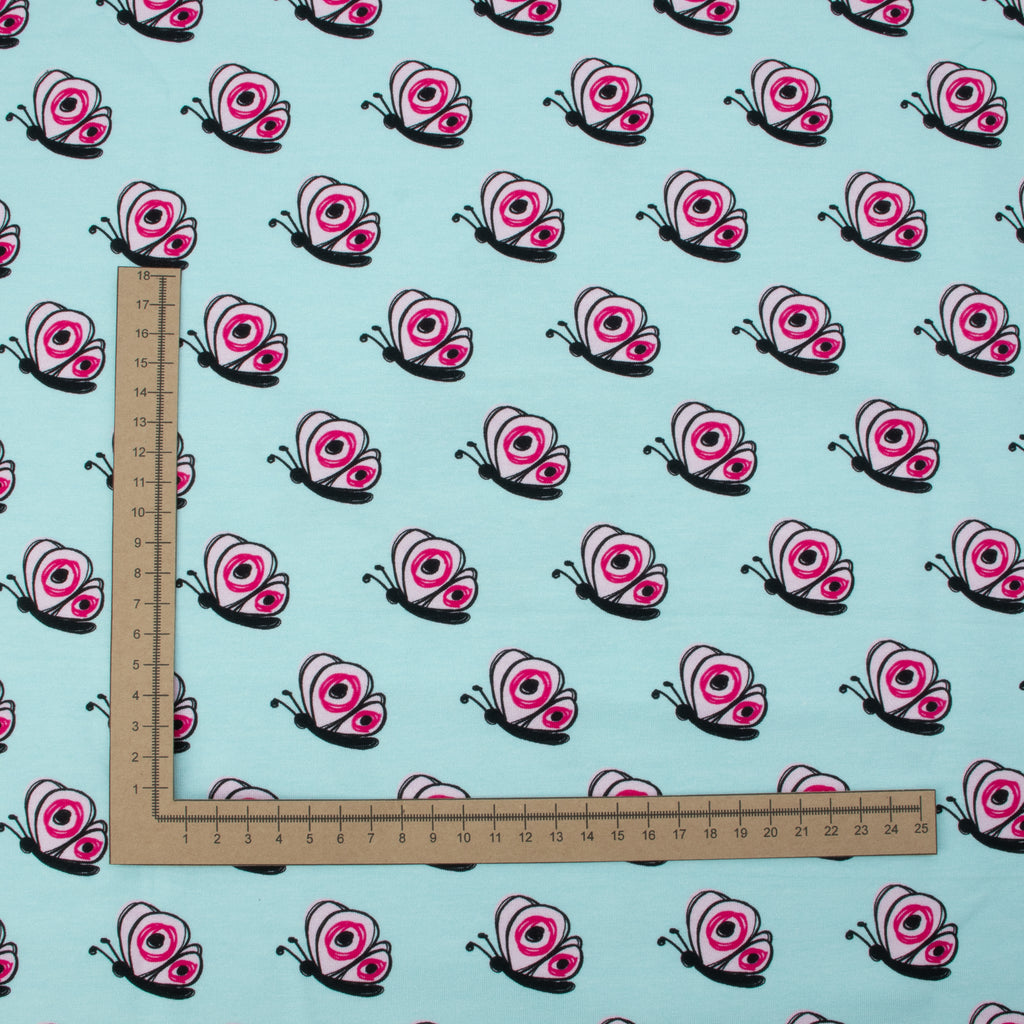 Jersey-Panel „Lovely“ mit Vogelkäfig & Schmetterlingen – Steinbeck für Swafing