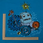 Jersey Panel Roboter – Blau – Steinbeck für Swafing – 62 x 160 cm
