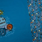 Jersey Panel Roboter – Blau – Steinbeck für Swafing – 62 x 160 cm